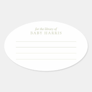 Adesivo Oval Rótulo do livro