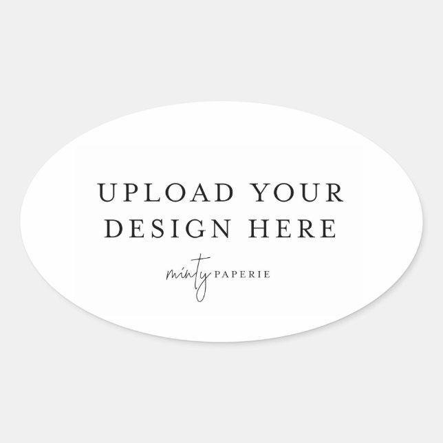 Adesivo Oval Rótulo Oval - 11,4 cm x 6,9 cm (Frente)