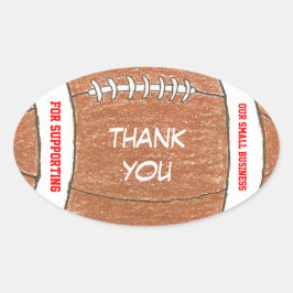 Adesivo Oval Rótulo para pequenas empresas - futebol