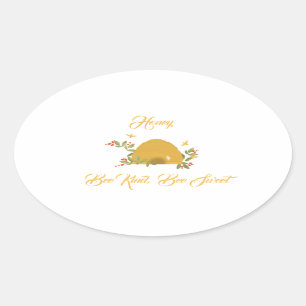 Adesivo Oval Rótulos de mel de colmeia