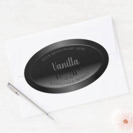 Adesivo Oval Rótulos de produto de madeira de Ombro Branco e Pr