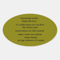 Rótulos de receitas da Vanilla Bourbon caseira