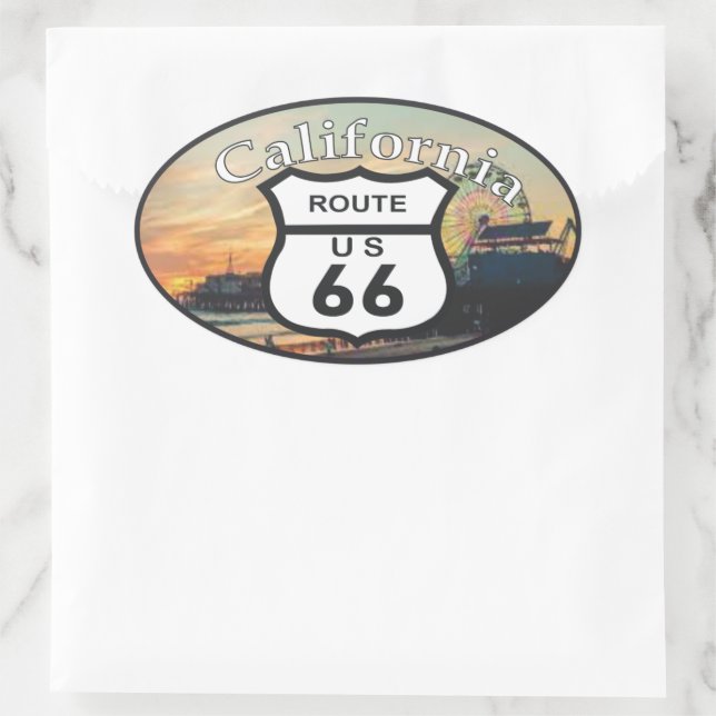 Adesivo Oval route 66 (Bolsa)