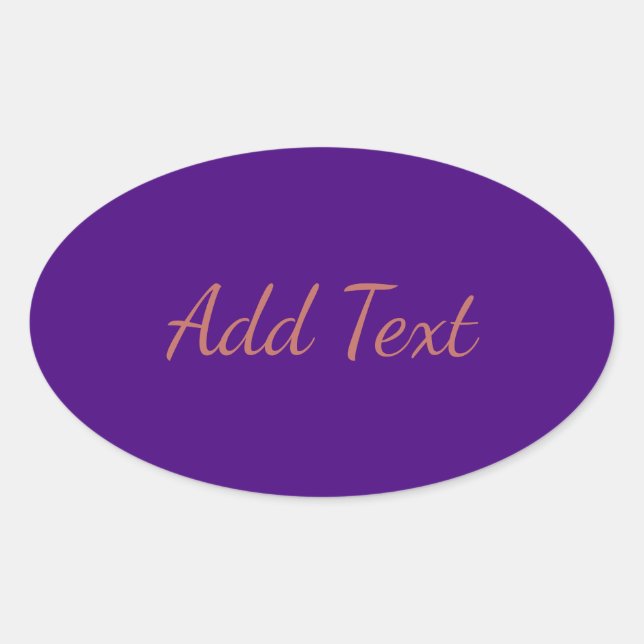 Adesivo Oval Roxo Escuro (Frente)