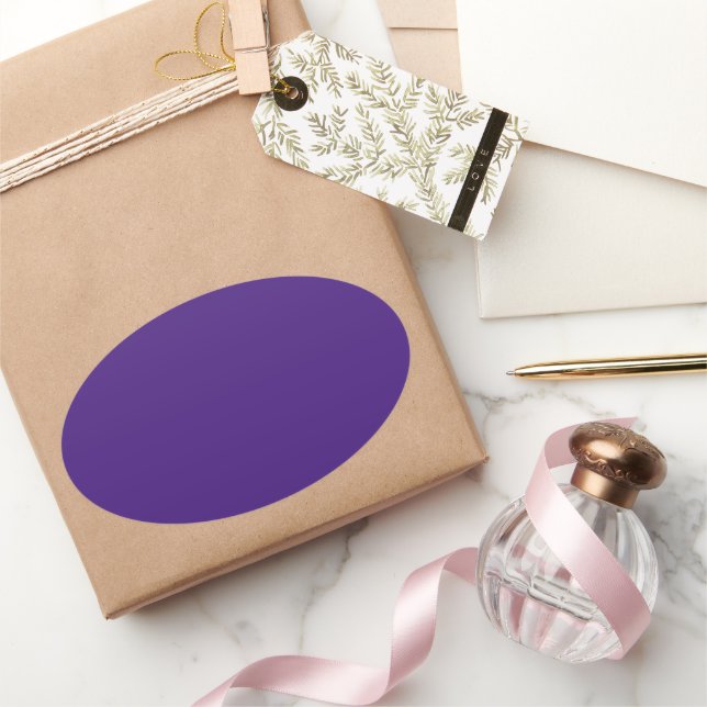 Adesivo Oval Roxo Monstro (Presentear)