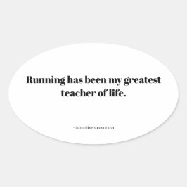 Adesivo Oval Running quote