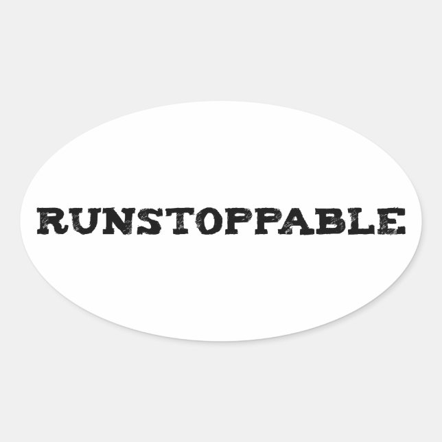 Adesivo Oval Runstopable (Frente)