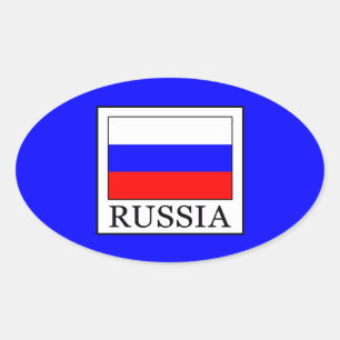 Adesivo Oval Rússia
