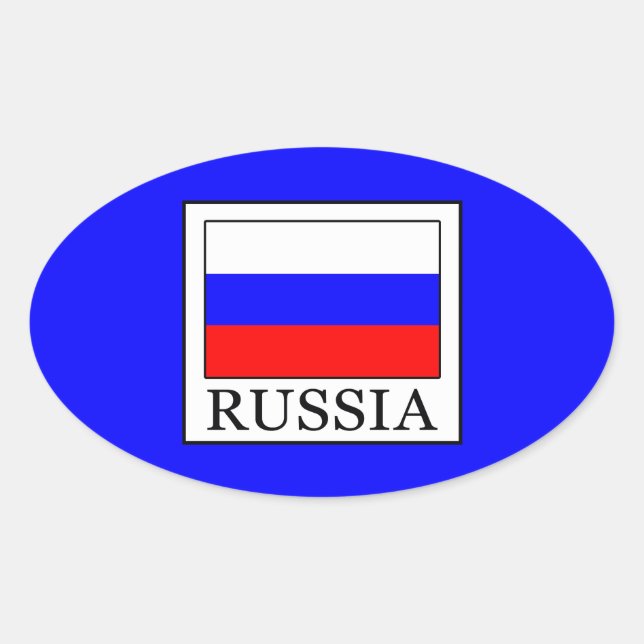 Adesivo Oval Rússia (Frente)