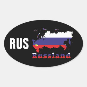 Adesivo Oval Rússia - Russia Kleber