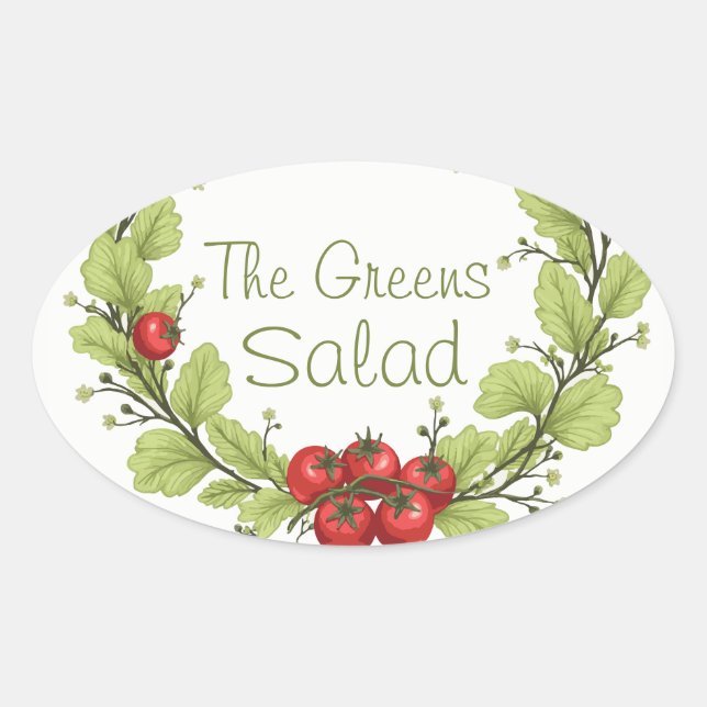 Adesivo Oval Salada dos Verdes (Frente)