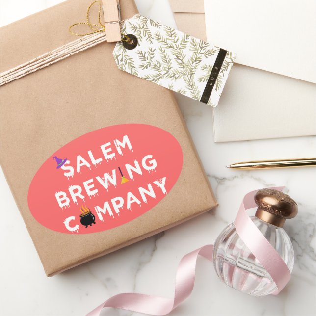 Adesivo Oval Salem Breaking Company White (Presentear)