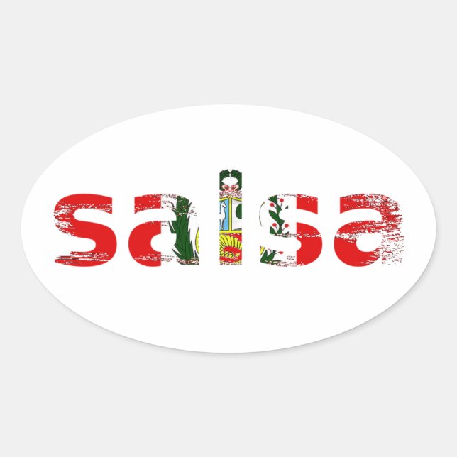 Adesivo Oval salsa Peru (Frente)