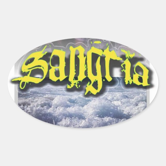 Adesivo Oval Sangria Sticker (Frente)