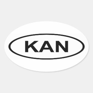Adesivo Oval Santo Kitts e Nevis "KAN"