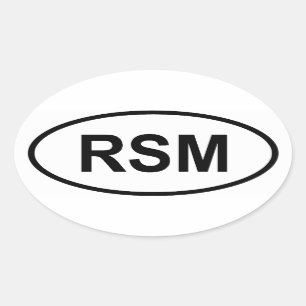 Adesivo Oval São Marino "RSM"