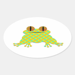 Adesivo Oval Sapo