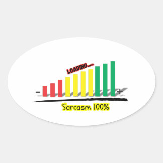 Adesivo Oval SarcasmMeter