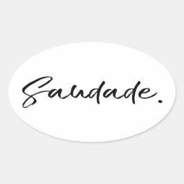 Adesivo Oval Saudade Black