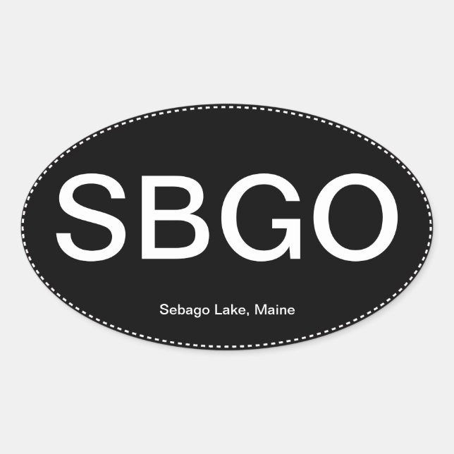 Adesivo Oval SBGO Sebago Lago Maine Oval Bumper Sticker (Frente)