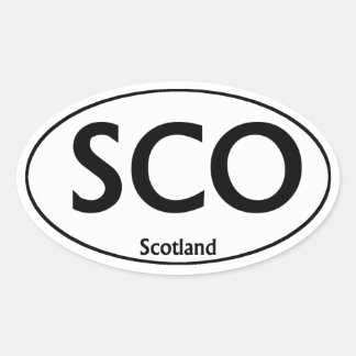 Adesivo Oval SCO Scotland Oval Sticker