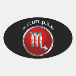 Adesivo Oval Scorpio - Escorpião