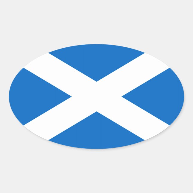 Adesivo Oval Scotland Flag Freedom (Frente)
