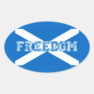 Adesivo Oval Scotland Freedom
