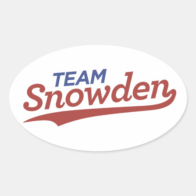 Adesivo Oval Script Team Snowden (Frente)