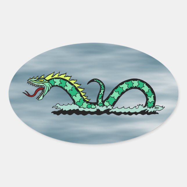 Adesivo Oval Sea Serpent (Frente)