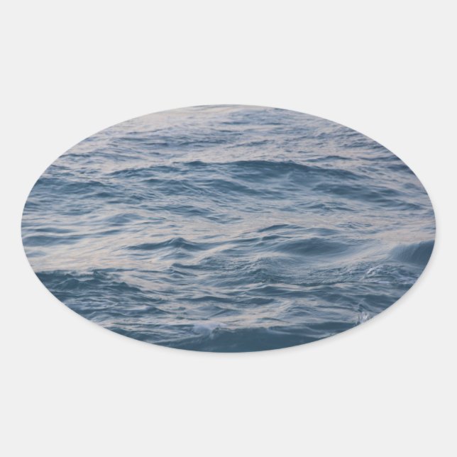 Adesivo Oval Sea water closeup  (Frente)