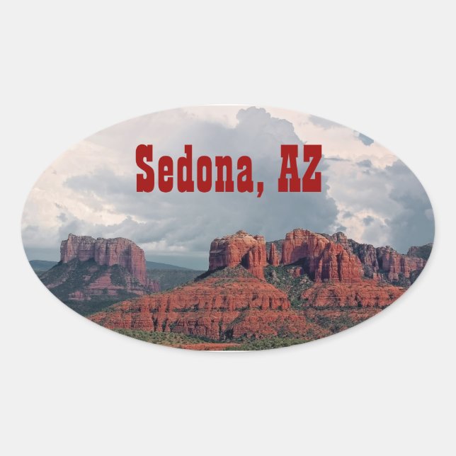 Adesivo Oval Sedona Red Rock Oval Sticker (Frente)
