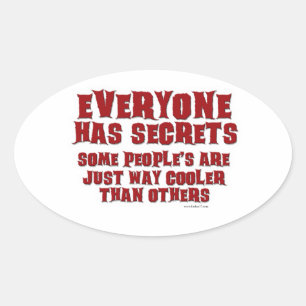 Adesivo Oval Segredos legal
