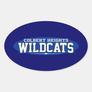 Adesivo Oval Segundo grau Colbert Heights; Wildcats
