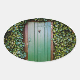 Adesivo Oval Selo de Envelope do Jardim Secreto