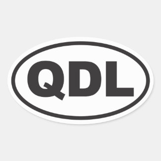 Adesivo Oval Senhora subtil do cão