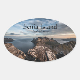 Adesivo Oval Senja Island Norway