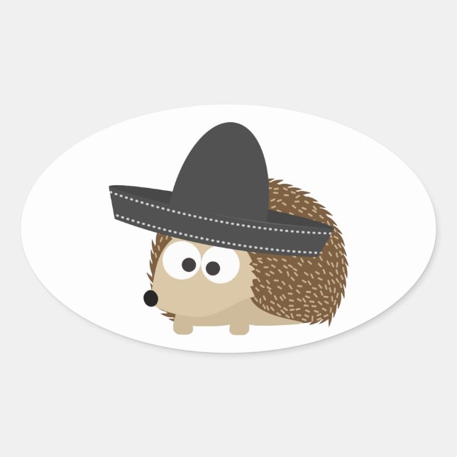 Adesivo Oval Señor Hedgehog (Frente)