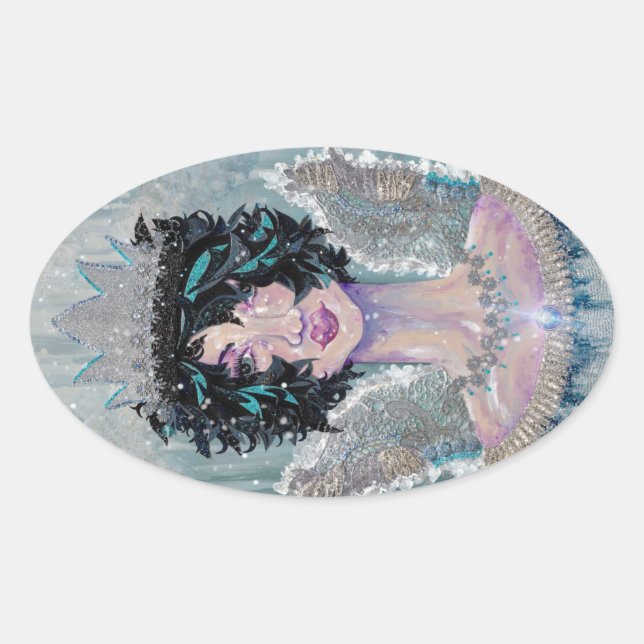 Adesivo Oval Seraph Tristana Melancholy Guardian Angel (Frente)