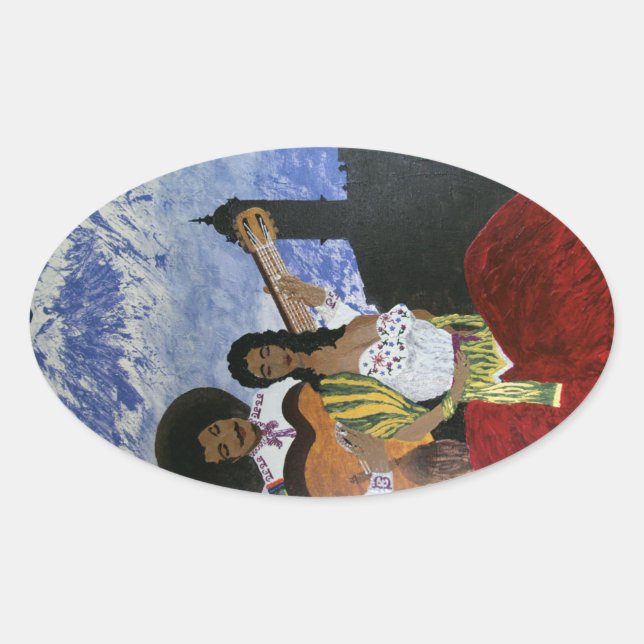 Adesivo Oval Serenata catedral (Frente)