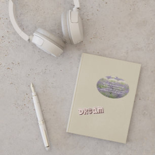 Adesivo Oval Serenity Prayer Lavanda Garden Floral