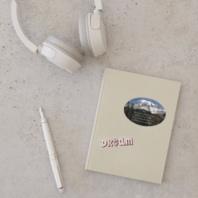 Adesivo Oval Serenity Prayer Monte Rainier Landscape (In Situ Journal)