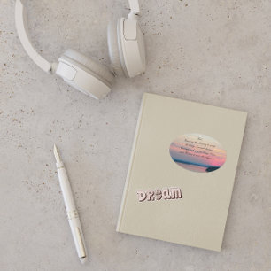 Adesivo Oval Serenity Prayer Pink Seacape Sunset