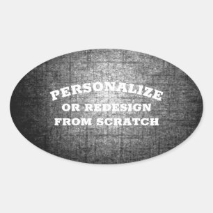 Adesivo Oval Seu Texto ou Design Aqui - Crie um Personalizado