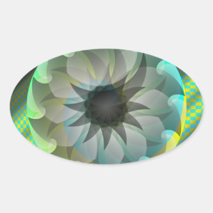 Adesivo Oval Shark espiral de Kenneth Yoncich