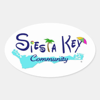 Adesivo Oval Siesta Key Community Sticker