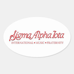 Adesivo Oval Sigma Alpha Iota Irmandade Internacional de Música