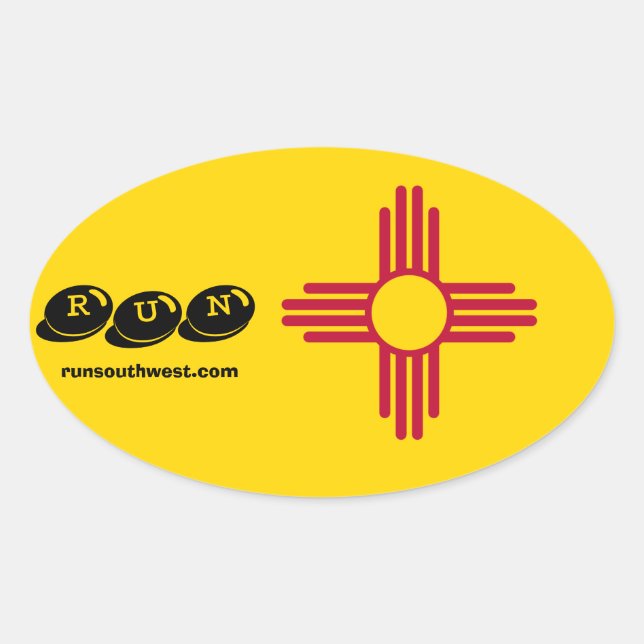 Adesivo Oval Símbolo Zia Runker Sticker (Frente)