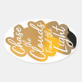 Adesivo Oval Simple Peace Sticker