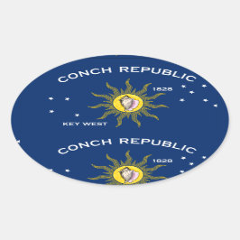 Adesivo Oval Sinalizador Conch Republic